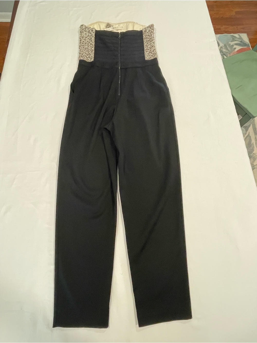 Alice + Olivia | NWT | Jeri Rhinestone Embellished Strapless Jumpsuit | 8 - Picture 11 of 12